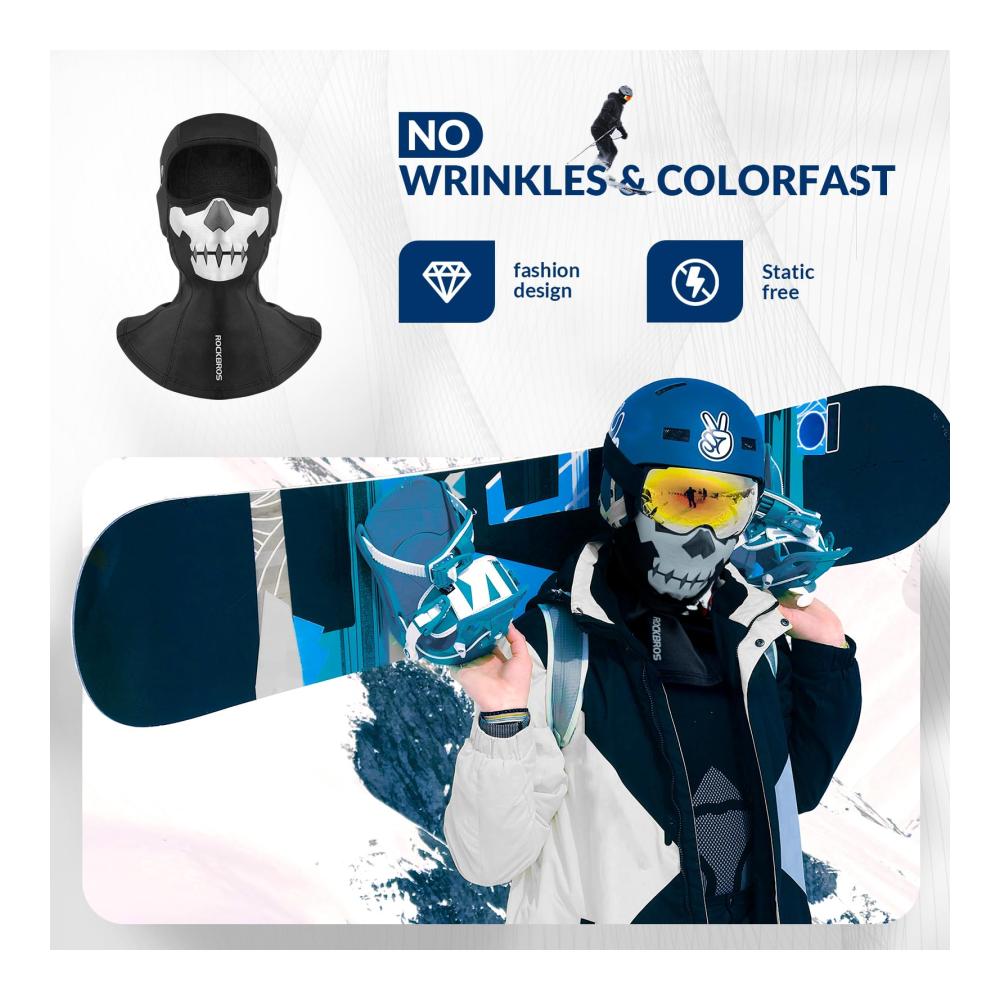 Sturmhauben Motorrad Fahrrad Balaclava Skull Maske Winter Skimaske - Winddicht & Warm für Motorradfahren Snowboarden - Ghost Maske Herren Damen - Ideale Schutz für Radfahren & Outdoor Sports