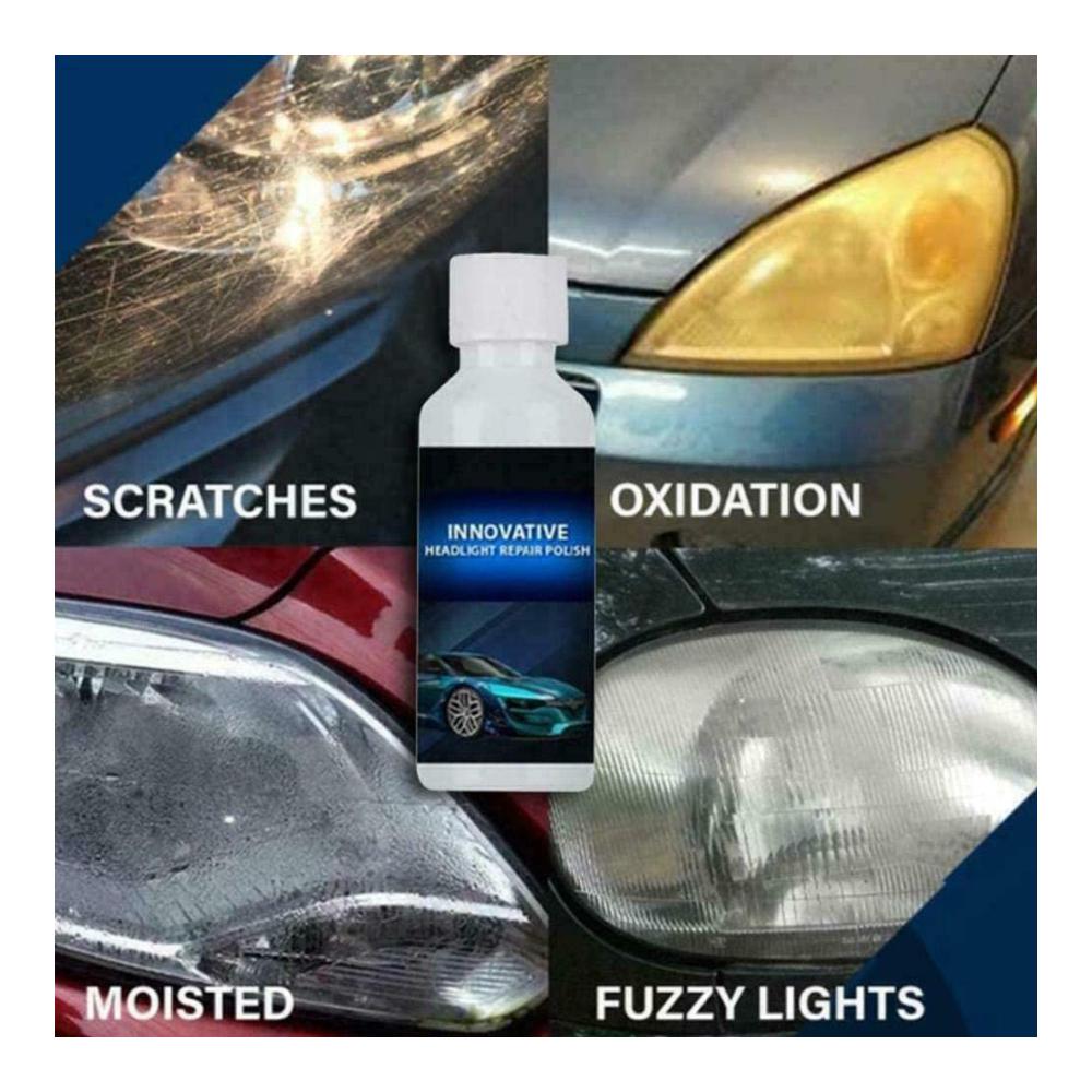 2er-Pack Leistungsstarke Fortgeschrittene Scheinwerfer-Reparatursets | Klarer Blick | 30ML Auto Scheinwerfer Reparatur Polish & Beschichtung | Professionelle Scheinwerferreparatur | Glanz und Sicherheit