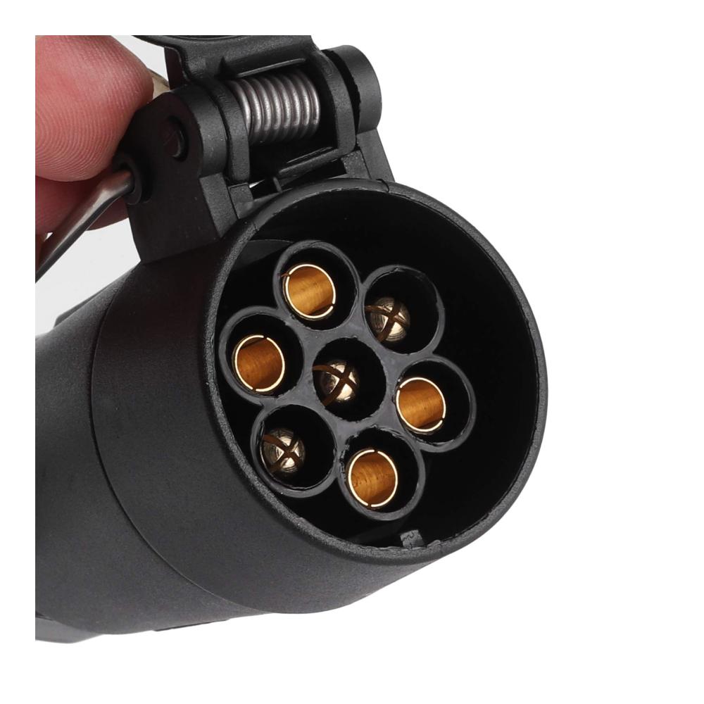 Entwickelter Trailer-Adapter Elektrosätze 4-Pin USA zu 7-Pin EUR | Hochwertiger 4-Wege Flach auf 7-Wege Rundstecker | Idealer Kabelstecker für Trailer-Lichter mit Stop/Bremssignal-Trennung | Zuverlässige Verbindung für reibungslose Fahrten