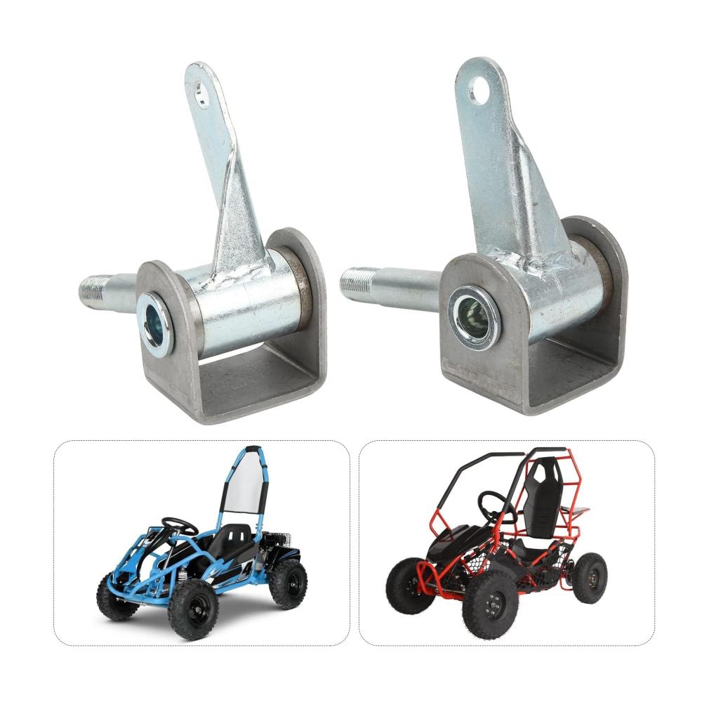 Ersatz-Spindelhalterung 2er Set für Achsschenkel-Spindeln - Hochwertiges Go-Kart Zubehör für sicheres Lenken - Komplettes Vorder- und Naben-Kit - 45 x 5/8 Zoll
