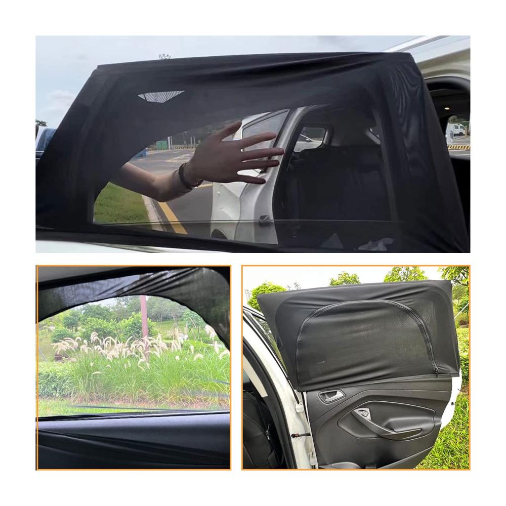 Auto Sonnenschutz für Seitenscheibe | Baby Kinder | UV Schutz | Reflektierend | Hitzeabweisend | Sichtschutz | Universal | Sonnenblende Vorhang | Passend für die meisten Autos