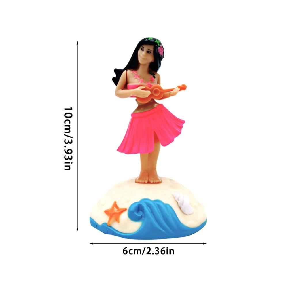 Hawaiianisches Mädchen Kopfschüttelndes Ornament | Lustige Auto-Armaturenverkleidung für Road Trip | Dekorative Figur für Couchtisch und Bücherregal