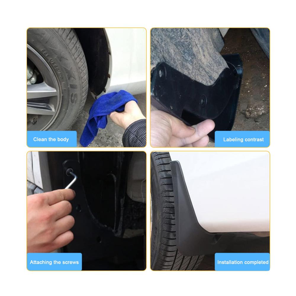 Schmutzfänger für Hyundai Tucson NX4 2021-2023 | Vorne & Hinten | Original-Schraubenloch-Design | Premium PP-Material | Einfache Montage | Auto Kotflügel Schutzbleche