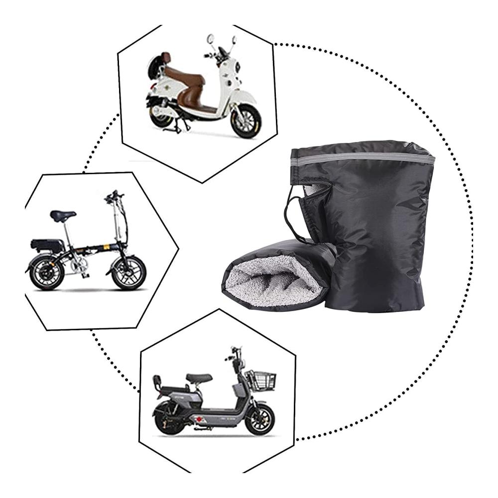 Hochwertige Winddichte Wasserdichte Handschuhe für Motorradlenker | Warme Lenkerstulpen mit Plüschfutter | Universal Winter Handwärmer für Fahrradlenker | Schutzhandschuhe mit Komfort