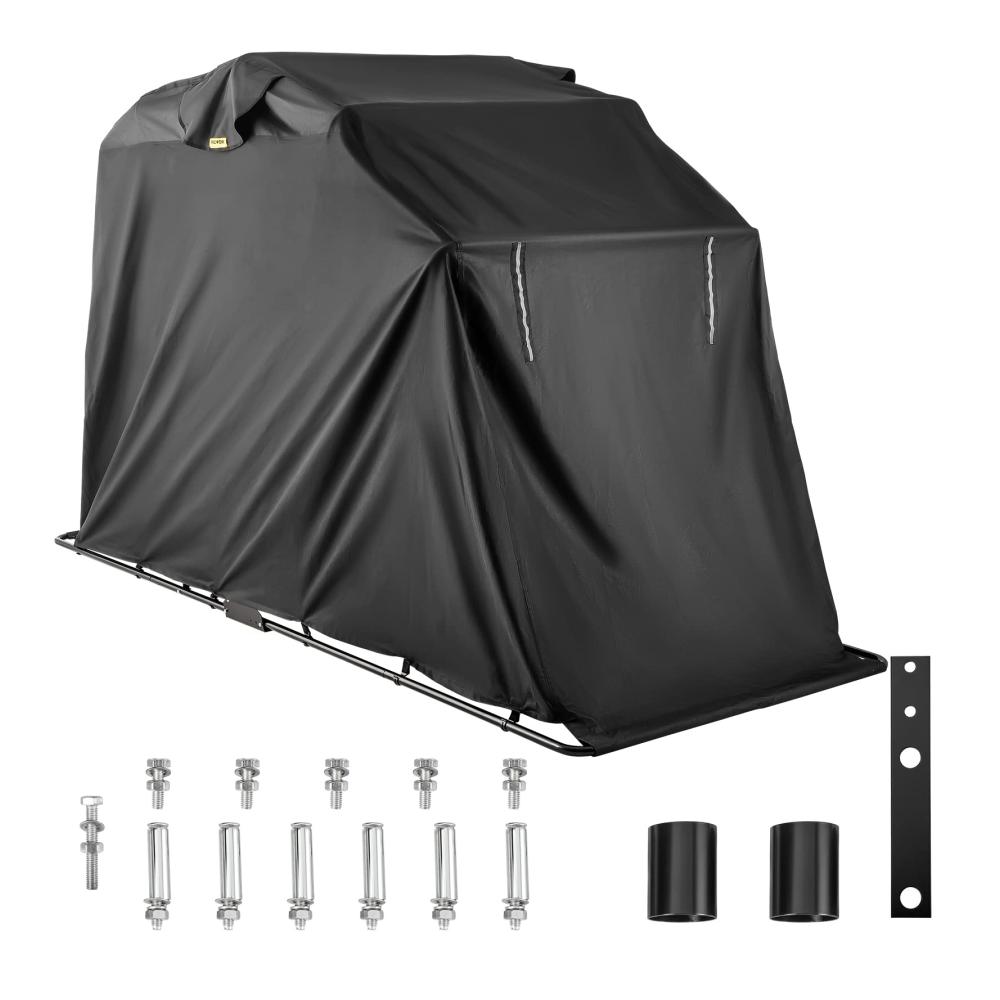 Hochwertige Motorradgarage 270 x 105 x 155cm – Robuste Abdeckung für Ihr Motorrad – XL Schutzplane in Schwarz – Optimaler Schutz vor Witterungseinflüssen – Neue Maße für eine perfekte Passform