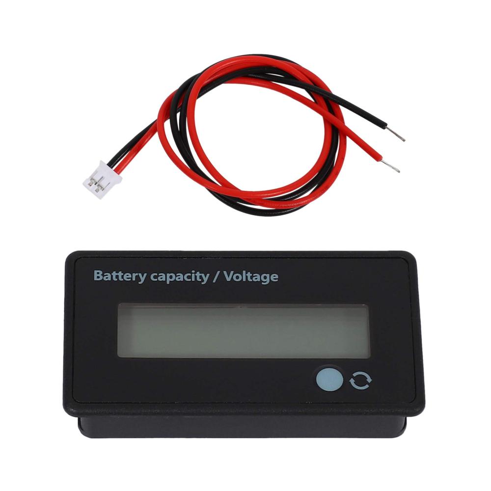 Digitaler Batterieanzeiger 12V 24V 36V 48V Messgerät für Blei-Säure- und Lithium-Ionen-Batterien – Ladungs- und Entladungsmonitor für Motorräder und Autos – Kapazitäts- und Spannungsanzeige