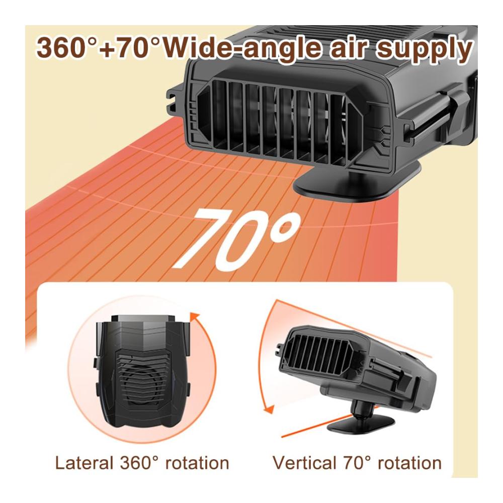 Enteisung schnell und einfach Türschlossenteiser 4-in-1 für Auto! Heizlüfter Sitzheizung Luftreiniger & Kühlventilator - Perfekt für Winterfahrten. Sorgenfrei durch klare Sicht