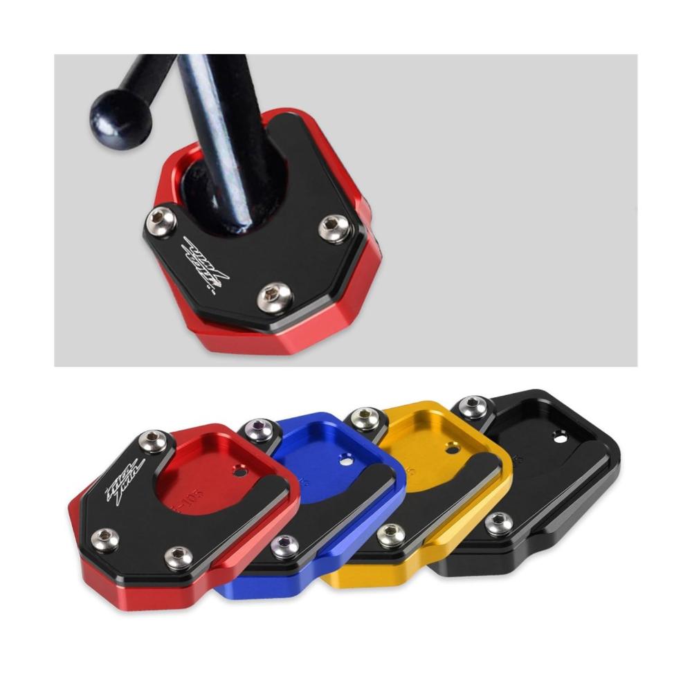 Hochwertiger Motorrad Ständer Pad für Honda XRV750 RD07 & CB600F Hornet | CNC Seitenständer Verlängerung für sicheren Stand | Robuste Fußstütze für alle Abenteuer