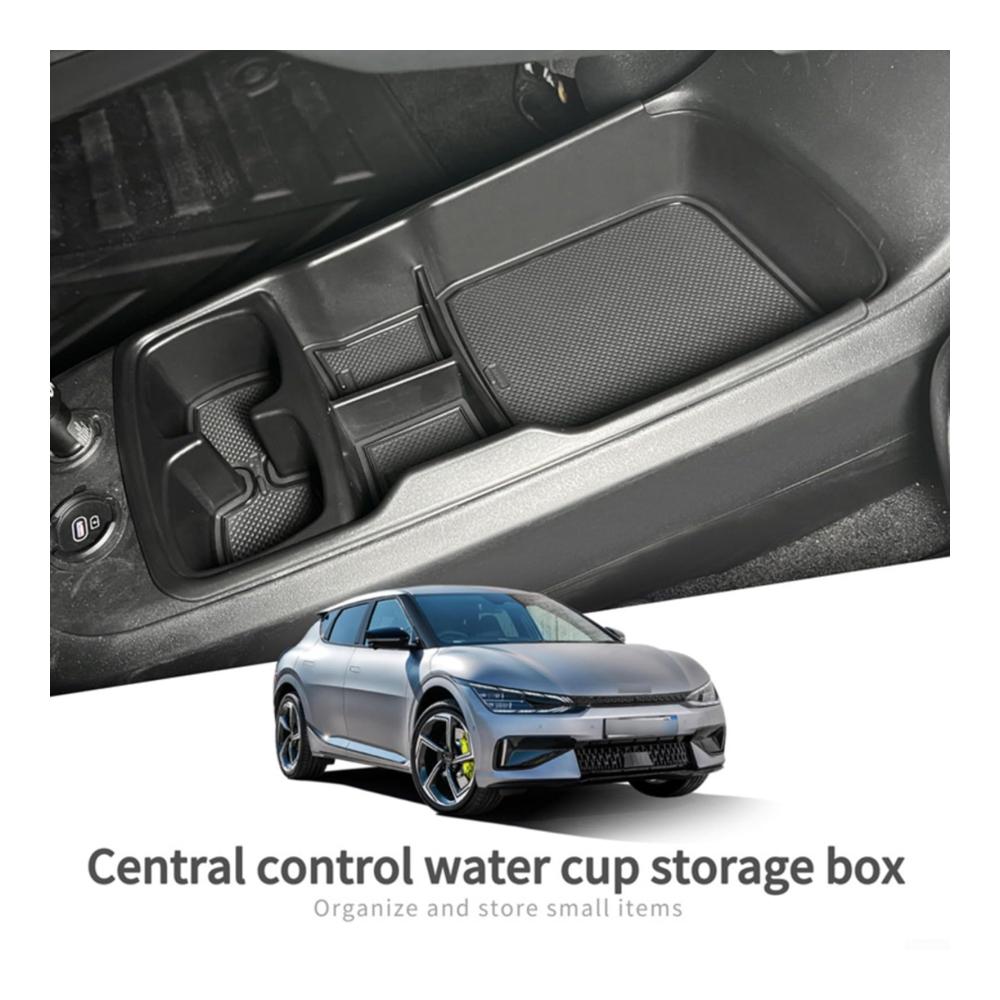 Armlehnen Organizer Tablett - Praktische Aufbewahrungsbox für K*i-a EV6 2021–2024 - Platzsparende Lösung unter der Mittelarmlehne - Innenzubehör für mehr Ordnung im Auto