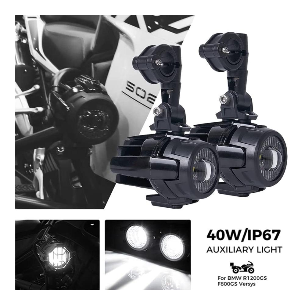 2 Stück Hochleistungs-Motorrad-Frontscheinwerfer-Set | 120W 12000LM 6000K Nebelscheinwerfer für BMW R1200GS F800GS F700GS F650 K1600 | Arbeitsscheinwerfer für klare Sicht und Sicherheit