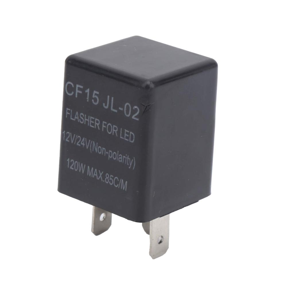 12V 24V LED-Blinker Relais für universale Anwendung - Nicht polarisiertes Normalerweise-offen-Blitzrelais CF15 JL-02 aus ABS. Zuverlässige Steuerung für optimale Sicherheit