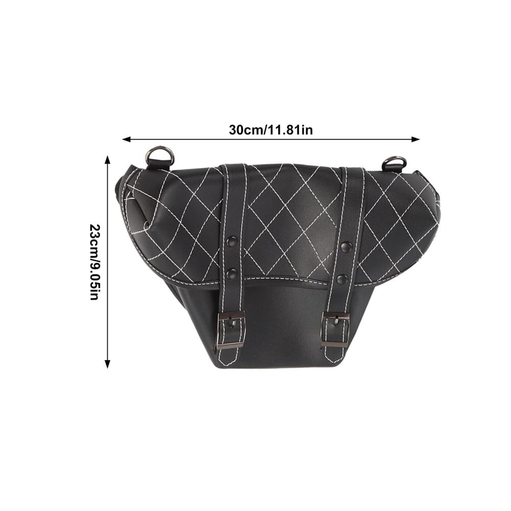 Hochwertige Motorrad-Satteltaschen aus echtem Leder | 2er Set | Retro-Design mit großer Kapazität | Kompatibel mit Seitenwurfsatteltaschen | Motorradgepäcktaschen für Abenteuerlustige (Schwarz