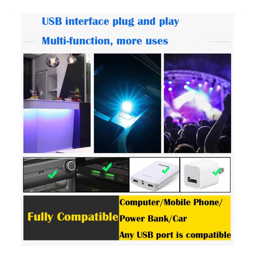 Erzeugen Sie eine gemütliche Atmosphäre im Auto – 10er Set Plug-in-USB-LED-Lichter für Innenbeleuchtung - Grüne USB-Auto-Atmosphärenlichter
