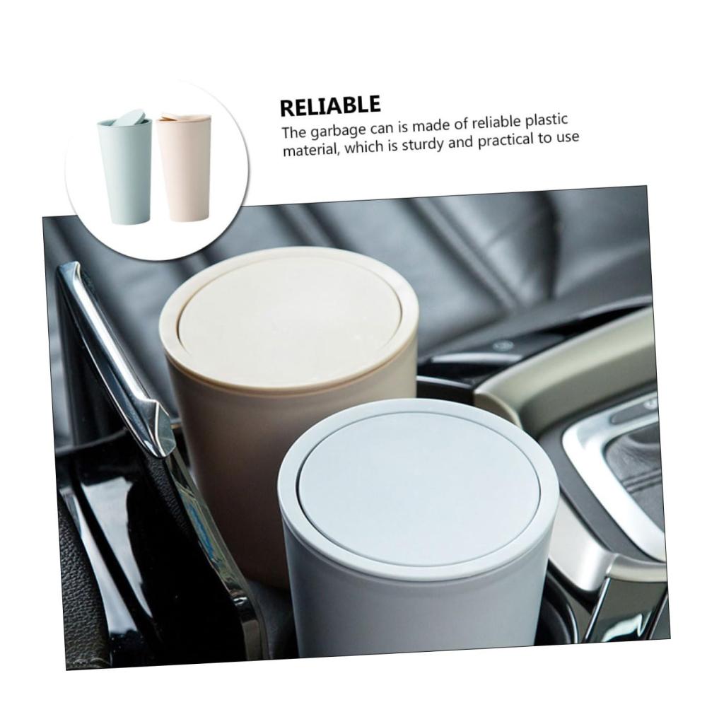 CLISPEED 6er Set Auto Mülleimer - Desktop-Mülltonnen für Auto Büro & Schlafzimmer - Mit Deckel & Zubehör - Kleiner Papierkorb für Wagen - Praktische Müllbehälter für eine saubere Fahrt
