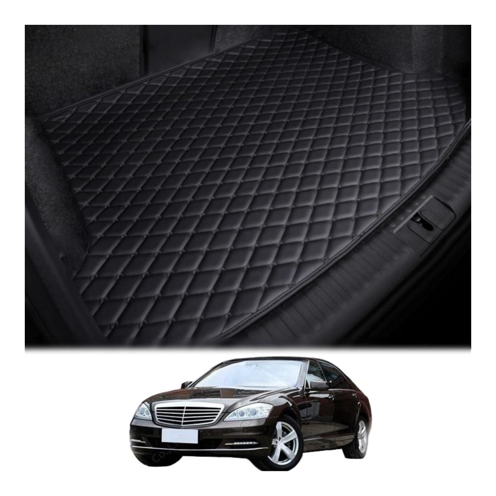 Premium Kofferraummatte für Mercedes Benz S-Klasse Limousine 4-türig W221 2010–2013 | Schutzmatten & Rückenlehnenmatte | Passgenau & Strapazierfähig | Hochwertiger Cargo-Liner | Auto Zubehör