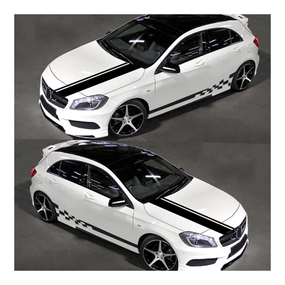 Entdecken Sie den Glanz Set von 5 Auto-Innenspiegel-Aufklebern für eine stylische Fahrt! Perfekt für Rennen und stilvolle Statements auf Ihrem Auto