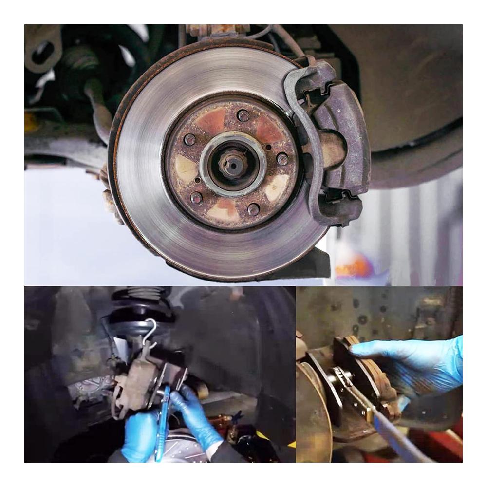 Professionelles Bremssattelwerkzeug-Set | Ratschen Bremskolben-Rückstell-Werkzeug mit 4 Bremsbelag-Ersatzhaken | Ideales Set für präzise Reparaturen und Austausch | Inklusive aktueller Schlagwörter