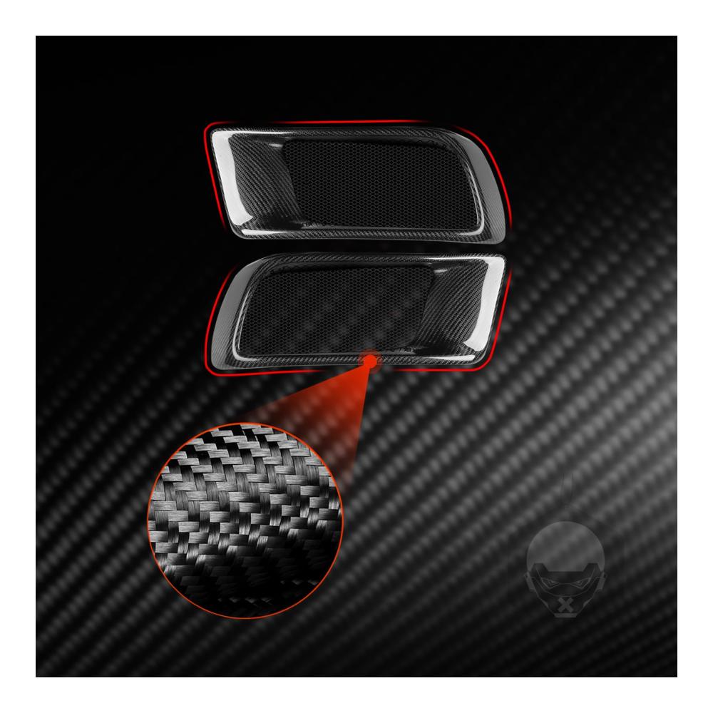 Entdecken Sie Stil und Qualität Kohlefaser Front- & Kühlergrille für einen markanten Look! Hochwertige Lüftungsöffnungen Abdeckung 2PCS für EVO X 10th 2008-2010 Auto Frontgrill Lufteintritt. Upgrade jetzt