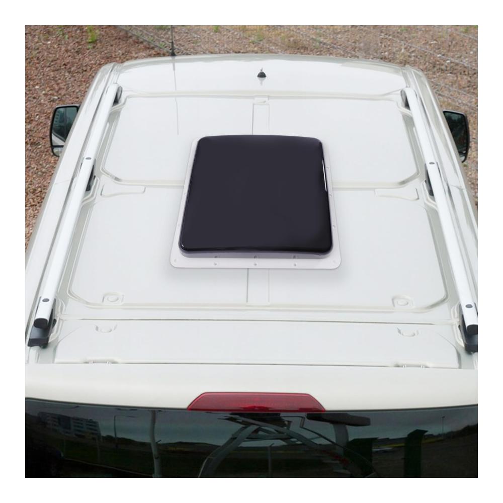 Erfrischen Sie Ihr Wohnmobil mit dem leistungsstarken 14-Zoll-Reversiblen Abluftventilator! Extrem geräuscharm dauerhafte Belüftung UV-beständiger Deckel inklusive 12V Remote. Idealer Dachlüfter für unterwegs