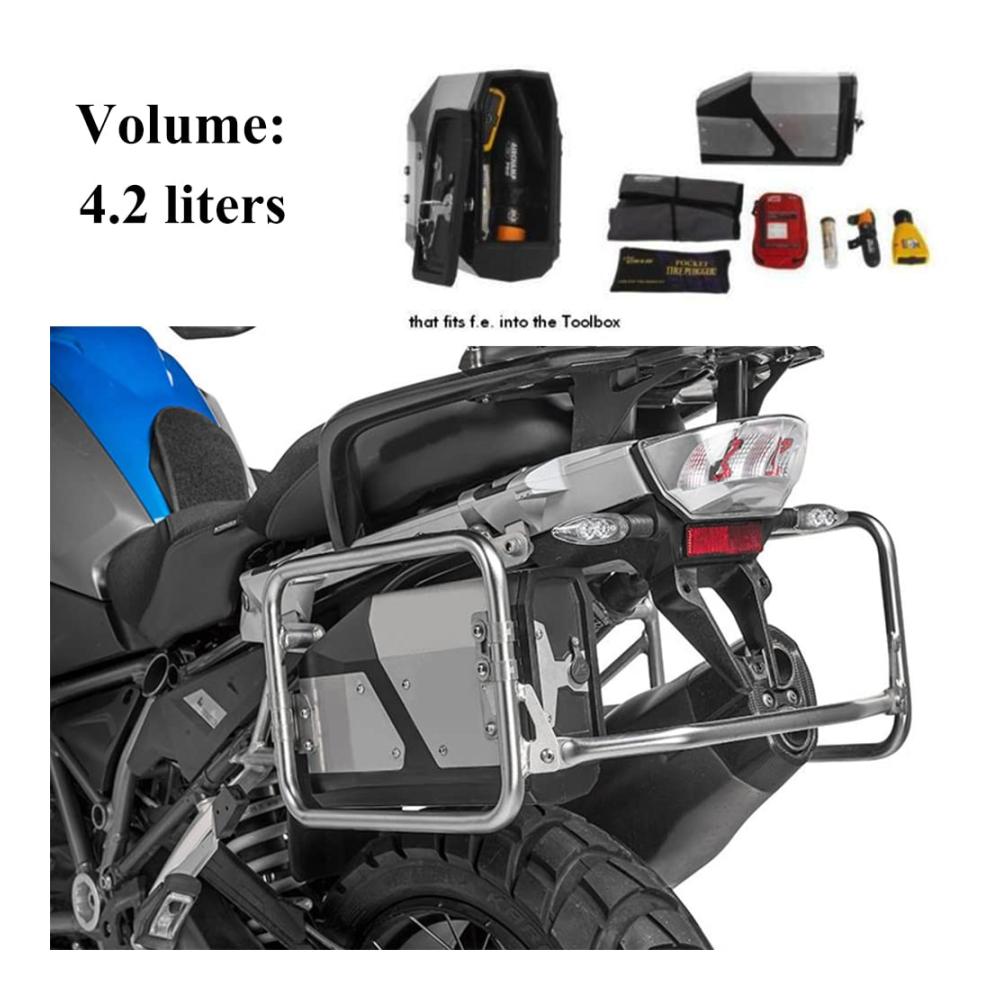 Tankschutzhauben Hochwertiger Werkzeugkasten für BMW R1250GS R1200GS LC & ADV | Passend für F850GS F750GS | Erste-Hilfe- / Breakdown-Kit-Toolbox in Rosso