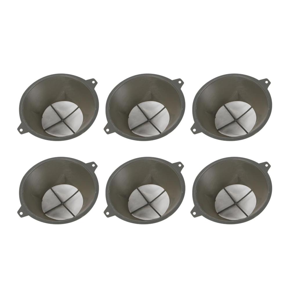 Farbsiebe Set 6 Stück 100 Mesh Wiederverwendbare Trichternetz Metallgitter-Filterwerkzeuge für Lackierpistolen & Zubehör – Perfekt für Farbspray Latexfarbe (Grau 100 mm