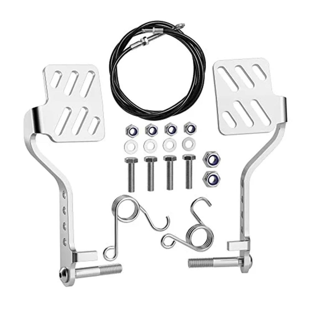 Optimiertes Go Kart Pedal Set Rutschfest Rostbeständig 1 Paar Brems- und Gaspedale mit Federrückstellung. Perfekt für 196 cc 65 PS Kartwagen wie Radio-Flyer. Verbessertes Fahrerlebnis mit 71-Zoll-Gaszug. Jetzt sicher und komfortabel bremsen