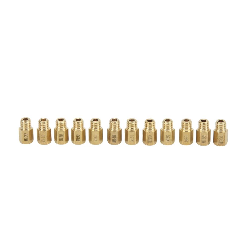 Hochwertiges Vergaser Hauptdüsen Kit - 12 Stück Metall Vergaserdüsen Carb Düsen 90‑200 für Mikuni VM TM TMX Vergaser - Leistungssteigerung und präzise Abstimmung garantiert