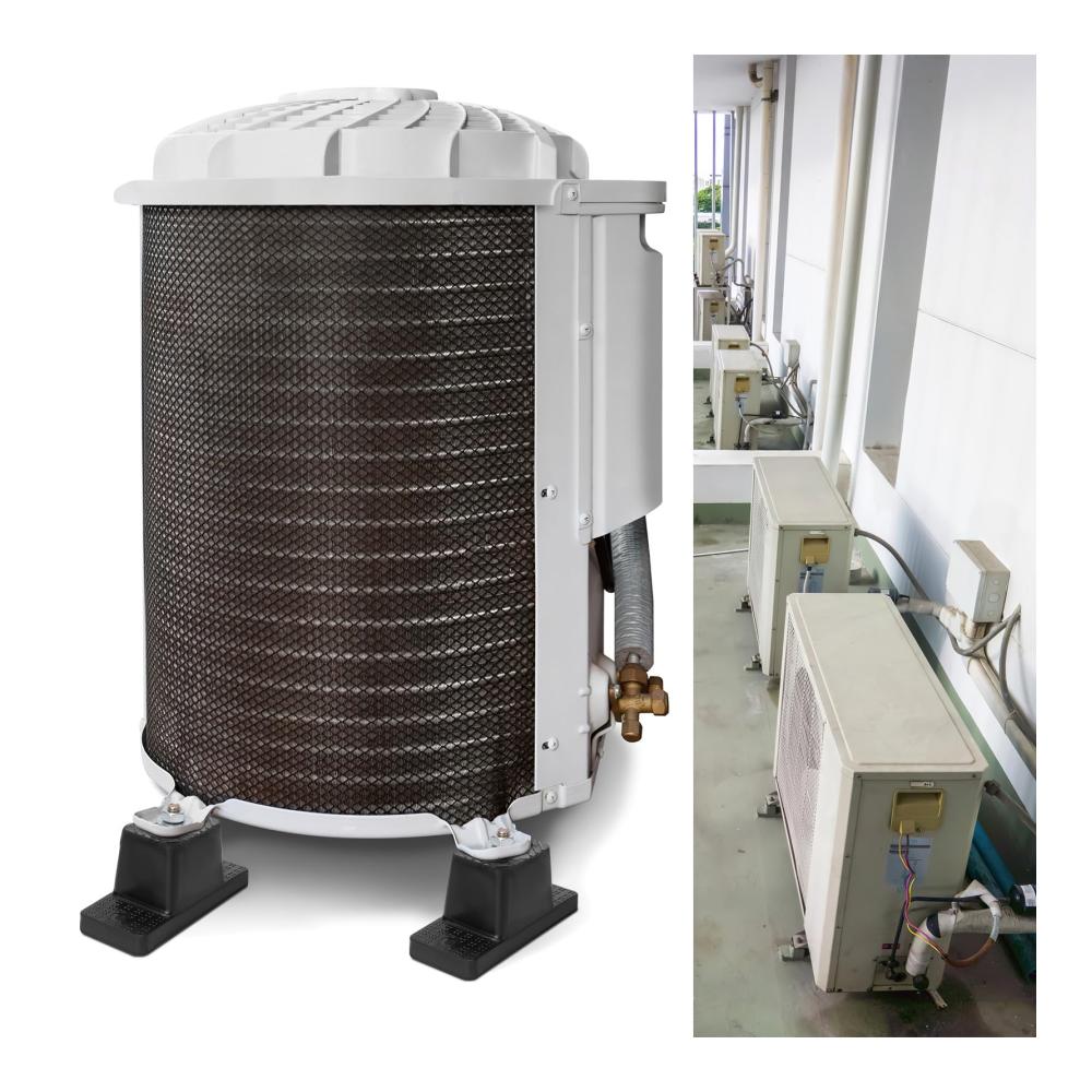 Hochwertige Gummi-Stoßdämpfer für Klimaanlagen | 4er-Set Vibrationsdämpfer | Stoßfestes Fußpolster für Innen und Außen | Anti-Vibrationshalterung zur Stabilisierung von Klimaanlagen