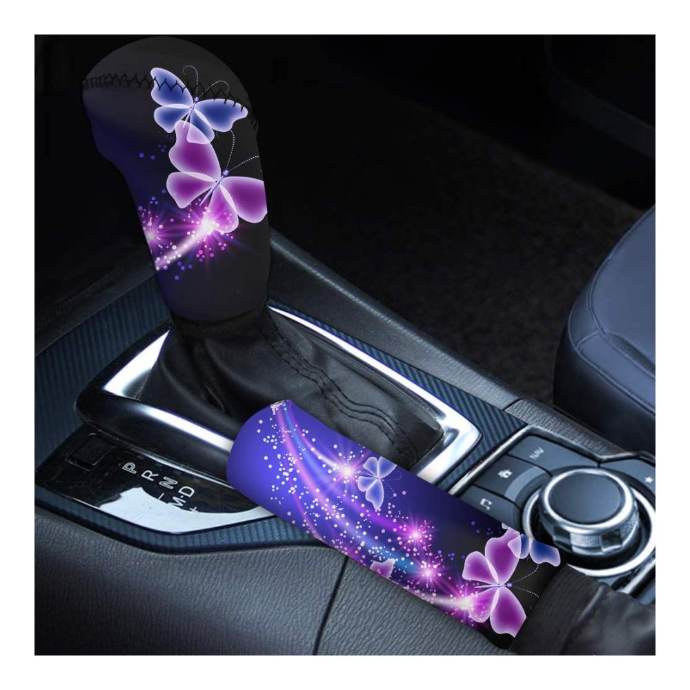 Exklusive Schaltknäufe mit funkelnden Kristallen für einen glamourösen Touch! Set mit 2 Stück in Violett – Perfekte Dekoration für Damen und Mädchen