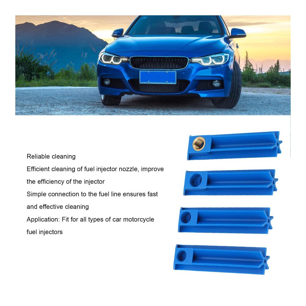 Kraftstoffdruckmesser Reiniger-Adapter Effektive Reinigung von Kfz-Einspritzdüsen mit diesem universellen 4-teiligen Spülreiniger-Adapter-Set für Auto und Motorrad. Sorgen Sie für optimale Leistung und Effizienz