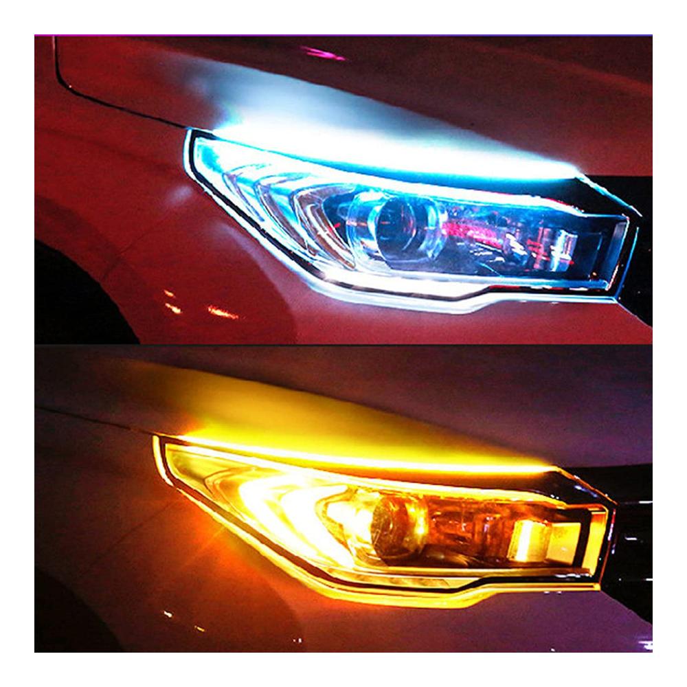Ersetzen Sie Ihre alten Lichter mit Angel Eyes! 2x24 Flexible LED-Streifen in Weiß & Bernstein für DRL und Blinker. Verbessern Sie Ihren Look jetzt