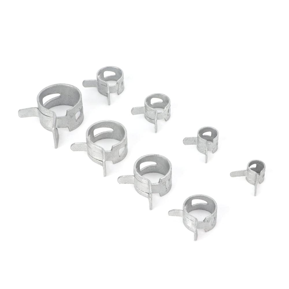 Hochwertiges 160-teiliges Klemmen-Set für Automobile und Rohre | 8 Größen Federband-Schellen mit Box | Ideal für Kraftstoff- und Silikonschläuche | Robuste Niederdruck-Luft-Clip-Klemmen für Vielseitigkeit