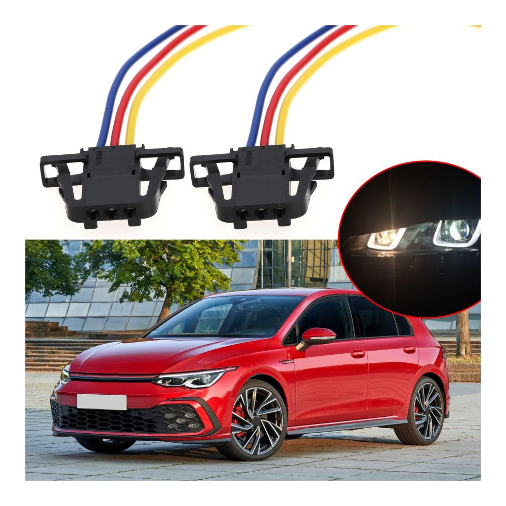 2er Set Rücklicht-Komplettsets für Golf & Passat | 3-poliger Steckverbinder Kabelbaum 1J0972703 | Vorverdrahtetes Reparaturkabel | Einfache Installation | Verbessern Sie die Sichtbarkeit & Sicherheit