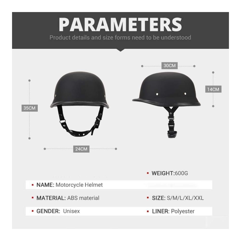 JTYX Halbhelm für Motorrad mit Fliegerbrille & Wehrmacht-Eisernes-Kreuz-Design Schwarz Retro Harley-Stil für Cruiser Chopper & Biker integriertes Visier inklusive