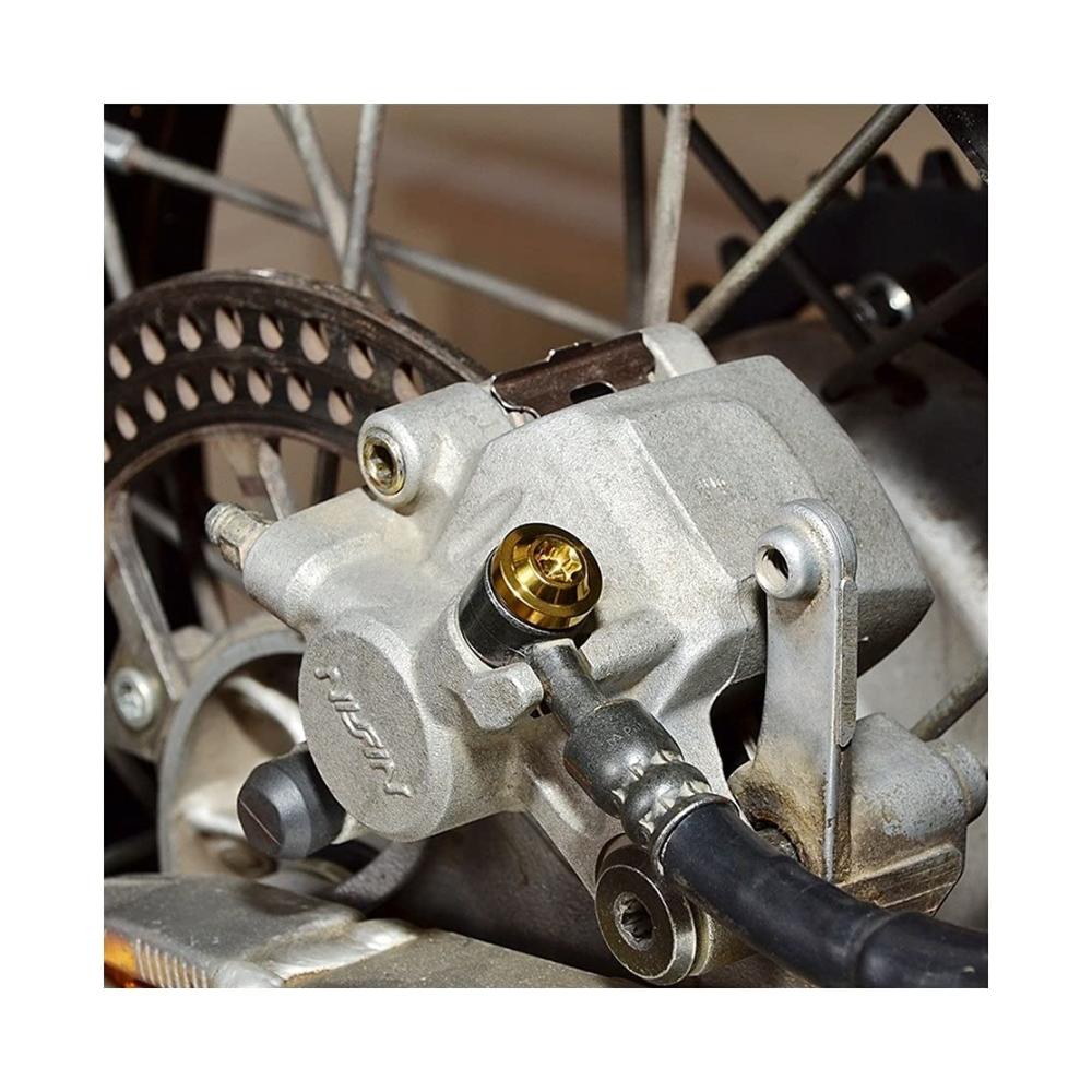 Hochwertige Motorradschraube M10x1.0 24mm Pitch für Brembo Bremsanlagen - Silber 1 | Befestigung für Bremsschlauchleitungszylinder - Langlebiges Zubehör für Motorradbremsen
