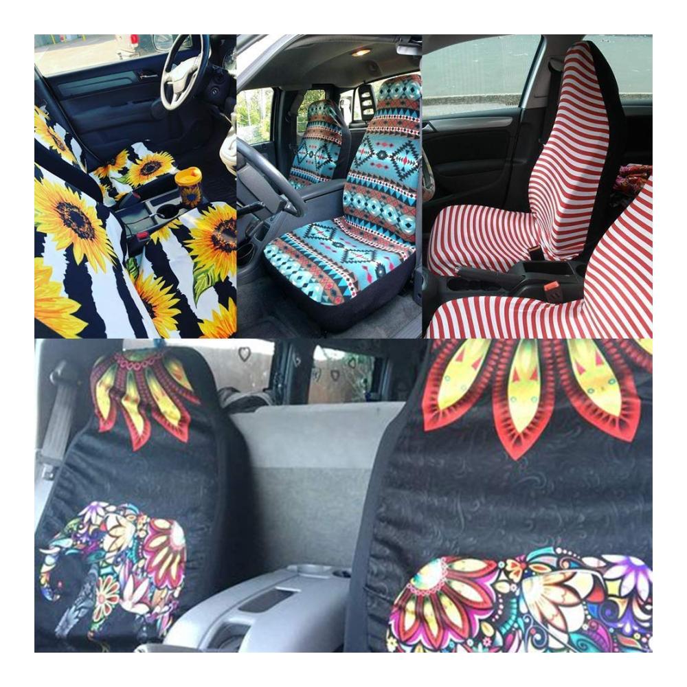 Einzel Sitzbezug Universal Passform Sonnenblume Muster - Hochwertiger Polyester Schonbezug für Auto LKW SUV - Schützt Ihren Sitz vor Schmutz und Abnutzung - Einfach zu installieren