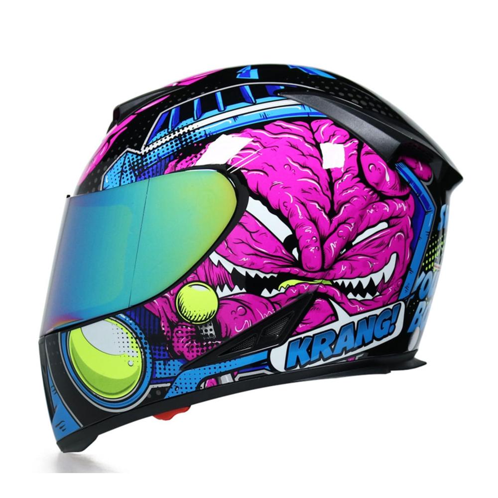 Erstklassiger Integralhelm mit HD-Visier für sicheres Fahrvergnügen | Leicht & zugelassen nach DOT/ECE | Perfekter Schutz für Erwachsene auf dem Motorrad