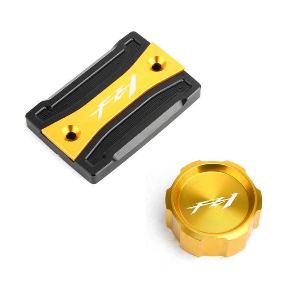 Hochwertiger CNC-Aluminium-Öleinfülldeckel für Yamaha FZ1 Fazer 2006–2015 | Goldene Abdeckkappe für Bremsflüssigkeitsbehälter | Perfekte Passform für Vorder- und Hinterradbremse