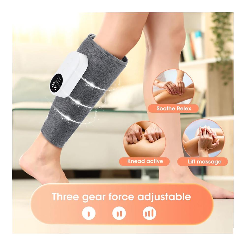 Entspannende Knieschoner Kabelloses Beinmassagegerät mit Wärmekompression Vibration Temperaturkontrolle & Luftdruck für wohltuende Entlastung