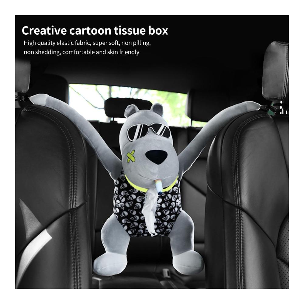 Tier-Taschentuchbox Auto-Kopfstützen-Taschentuchhalter - Cartoon-Tier-Auto-Taschentuchtasche - Outdoor-Camping-Serviettentasche - Kreativer Organizer für Gesichtspapier