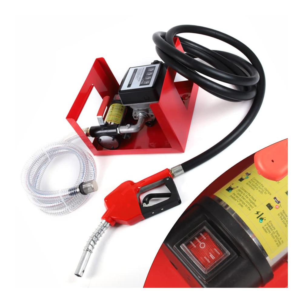 Kraftstoffpumpen Bio Dieselpumpe Heizölpumpe selbstansaugend 230V/12V 50 L/min automatische Zapfpistole Drehgelenk elektrisch 4m Schlauch Zählwerk