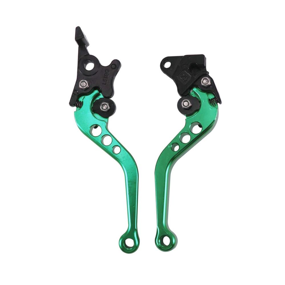 Hochwertige Kupplungs- & Bremshebelsets Universelle Legierungshebel für Motorräder - Grüne 2-teilige Hebel (links & rechts) - Optimieren Sie Ihr Fahrerlebnis mit 16 cm Länge