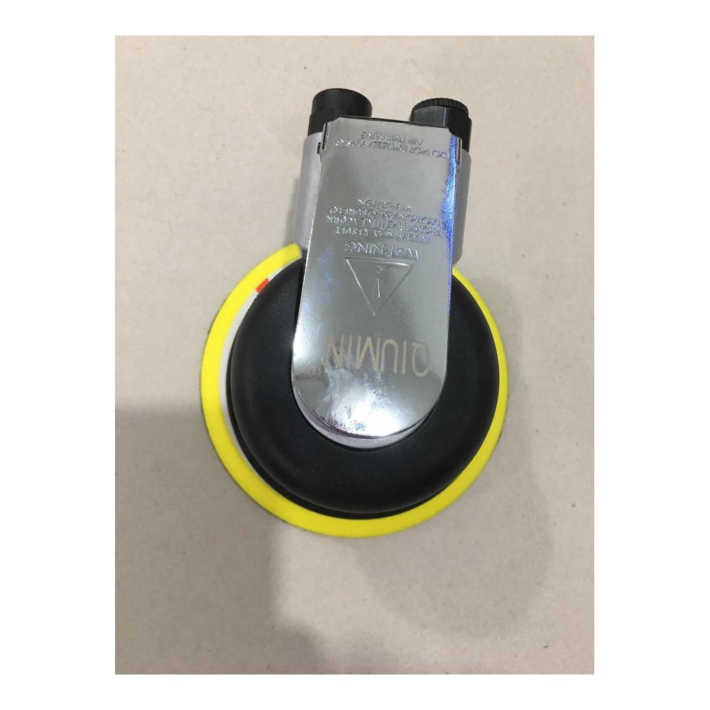 Professionelle Poliermaschine 10.000 U/min Hochleistungs-Doppelwirkungs-Pneumatikschleifer | Mini Exzenterschleifer mit Klettverschluss | Für glänzende Oberflächen | Silber 125mm