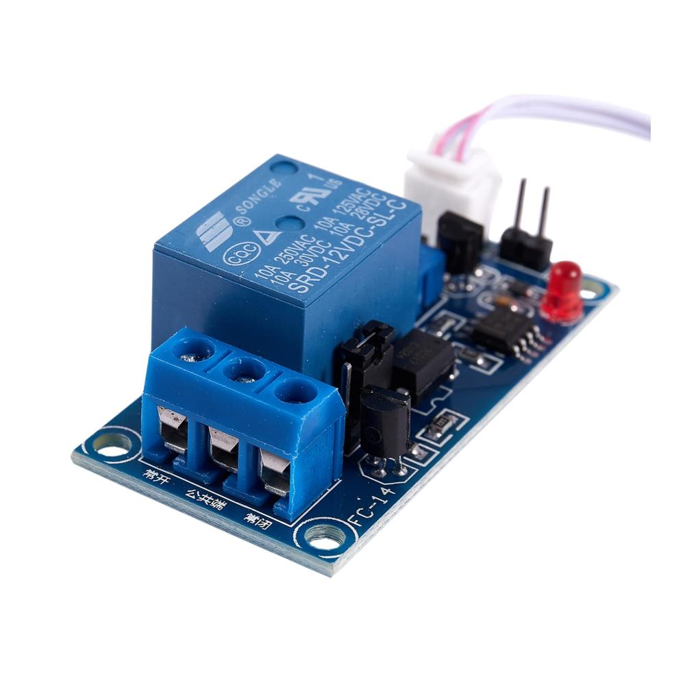 Zuverlässige 2X DC 12V Lichtschranken Sensor Relaismodule - Kompakte 50mmx25mm Bauweise - Steuern Sie Ihre Schaltkreise mit Leichtigkeit - Inklusive 2 Kabel für einfache Installation