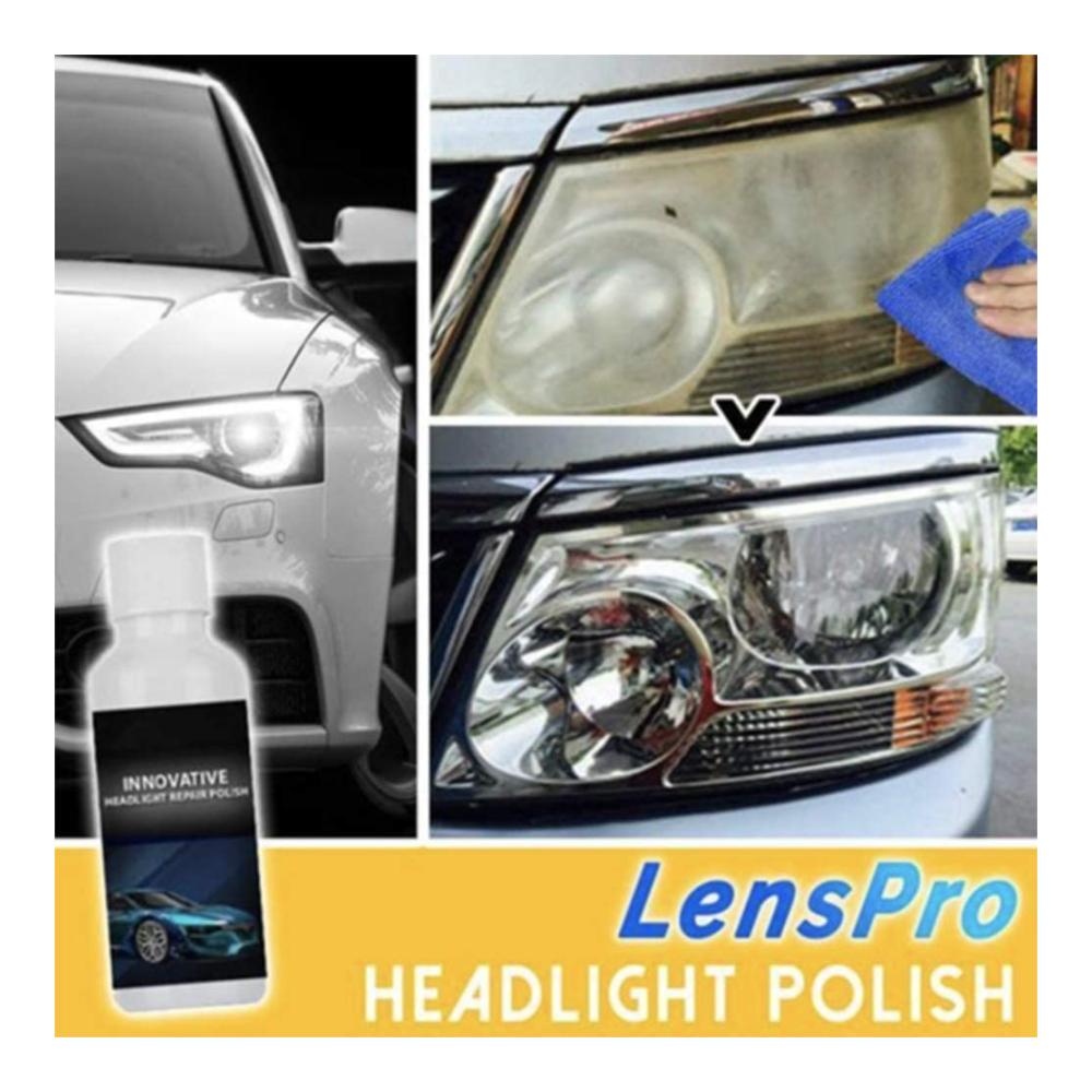 2er-Pack Leistungsstarke Fortgeschrittene Scheinwerfer-Reparatursets | Klarer Blick | 30ML Auto Scheinwerfer Reparatur Polish & Beschichtung | Professionelle Scheinwerferreparatur | Glanz und Sicherheit