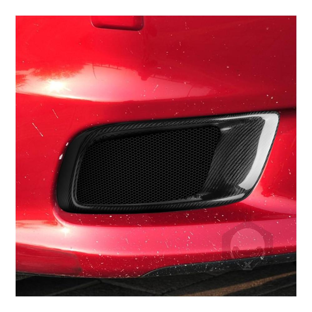 Entdecken Sie Stil und Qualität Kohlefaser Front- & Kühlergrille für einen markanten Look! Hochwertige Lüftungsöffnungen Abdeckung 2PCS für EVO X 10th 2008-2010 Auto Frontgrill Lufteintritt. Upgrade jetzt