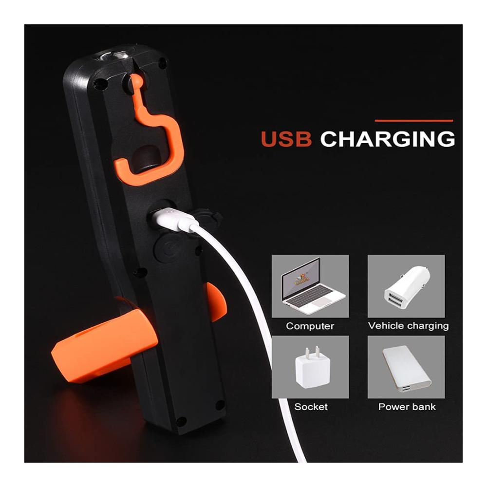 WALCHO Wiederaufladbar Inspektionsleuchten 2000mAh - COB LED Taschenlampe für Autoreparatur Camping & Notfälle - Superhelle Arbeitsleuchte mit Magnetunterseite