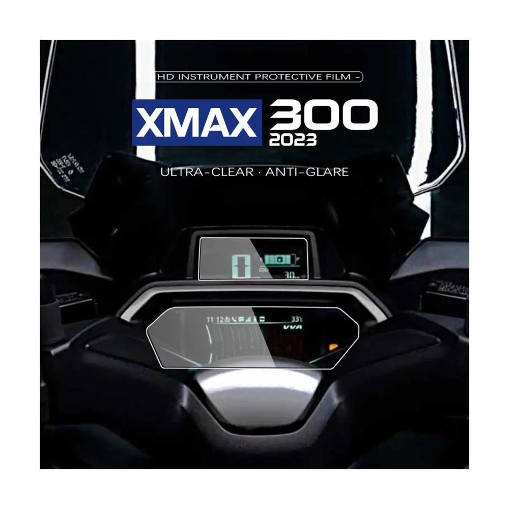 Schützen Sie Ihr Motorrad mit Annuodi 2023 Instrumentenblöcke Folie – Hochwertiger Kratzschutz für Yamaha XMAX 300 Armaturenbrett Zubehör (Silber B