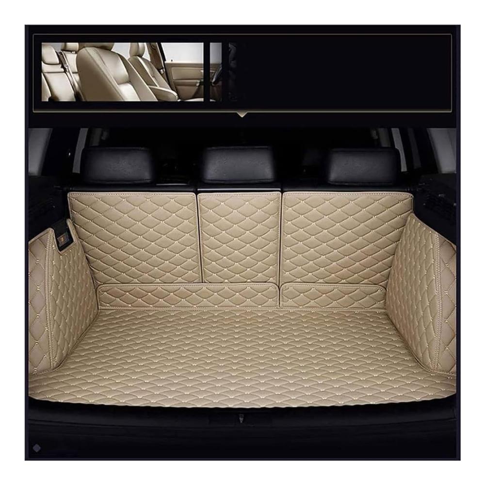 Entdecken Sie Luxus und Schutz Premium Auto Leder Kofferraummatte für BMW X7 7-seat 2019-2023 - Vollständige Abdeckung Antirutsch Wasserdicht Kratzfest - Hochwertige Kofferraumwanne für unvergleichlichen Stil und Sicherheit