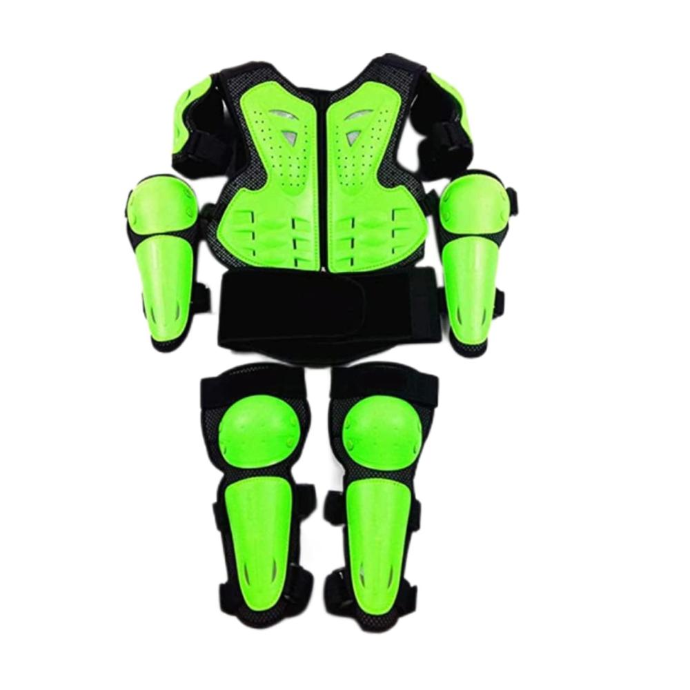 Hochwertiger Brustpanzer für Kinder von 5-13 Jahren | Motorradkörperpanzer mit Kniescheiben- und Ellbogenschutz | Rennsicherheit für Motocross und Skateboard | Schutzausrüstung Set